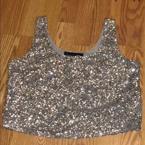 Forever 21 sequin crop top